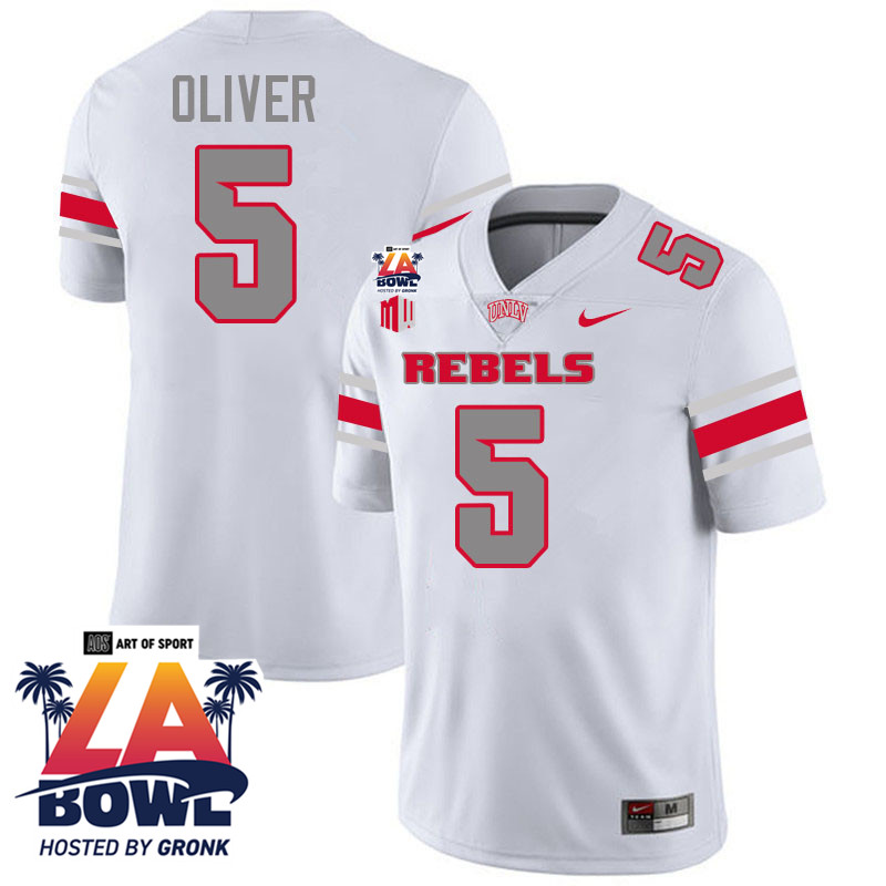 Cameron Oliver LA Bowl Jersey,UNLV Rebels 2024 LA Bowl Jersey-White